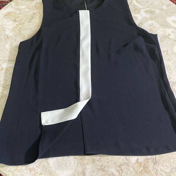 Lauren Ralph Lauren Black & White Sleeveless Top - Picture 6 of 12